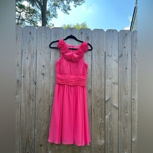 JS Boutique Barbie pink formal dressβ ruffle size 4 rhinestone prom dance